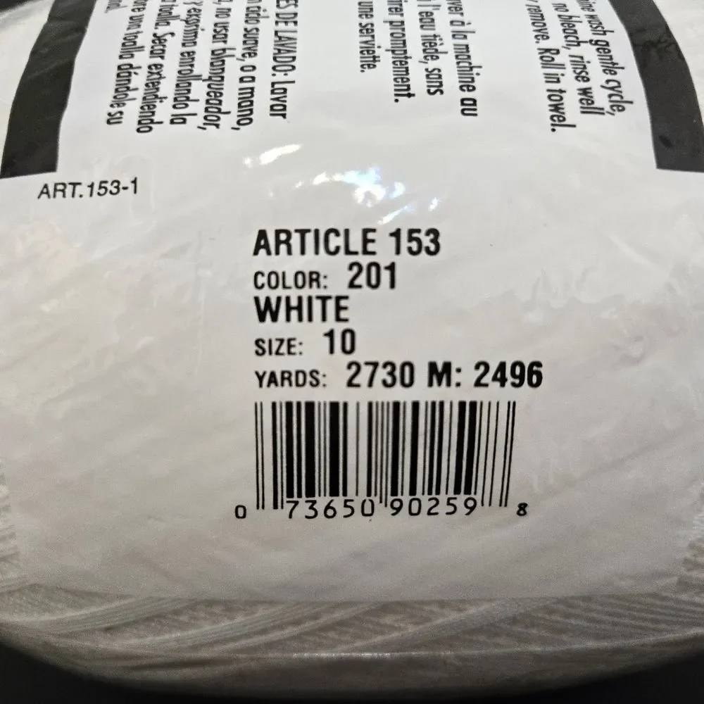 Aunt Lydia's Classic Crochet Thread in White 2730 Yds 1 Lb.